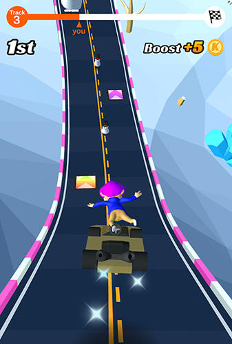 Gameplay screenshots of the Go kart run for iPad, iPhone or iPod.