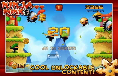 Free Ninja Ponk - download for iPhone, iPad and iPod.