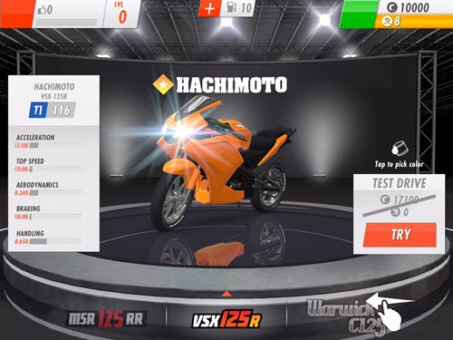 Free Raceline CC: High-speed motorcycle street racing - download for iPhone, iPad and iPod.