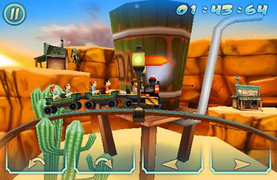 Free Wild West 3D Rollercoaster Rush - download for iPhone, iPad and iPod.