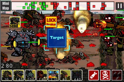 Gameplay screenshots of the 2012: Zombies vs. aliens for iPad, iPhone or iPod.