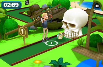 Gameplay screenshots of the 3D Mini Golf Challenge for iPad, iPhone or iPod.