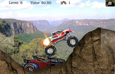Gameplay screenshots of the 4 Wheel Madness (Monster Truck 3D Car Racing Games) for iPad, iPhone or iPod.