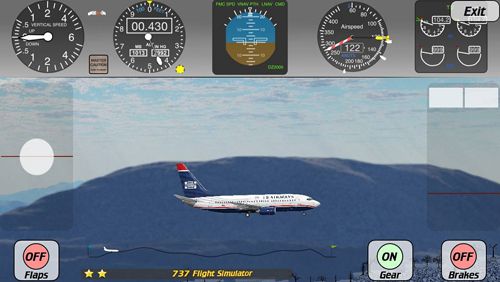 Gameplay screenshots of the 737 flight simulator for iPad, iPhone or iPod.