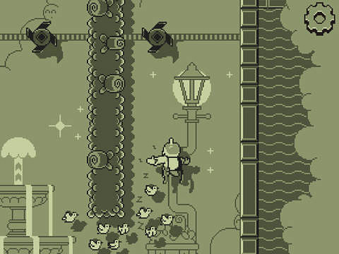Gameplay screenshots of the 8bit doves for iPad, iPhone or iPod.