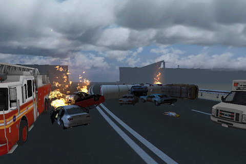 Gameplay screenshots of the 911 Rescue for iPad, iPhone or iPod.