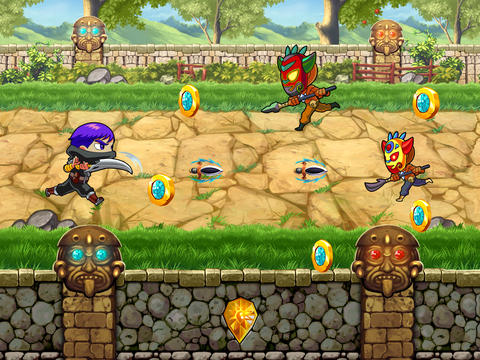 Gameplay screenshots of the A Clash of Diamond Warrior: Temple Adventure Pro Game for iPad, iPhone or iPod.