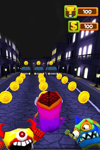 Gameplay screenshots of the A manic monster for iPad, iPhone or iPod.
