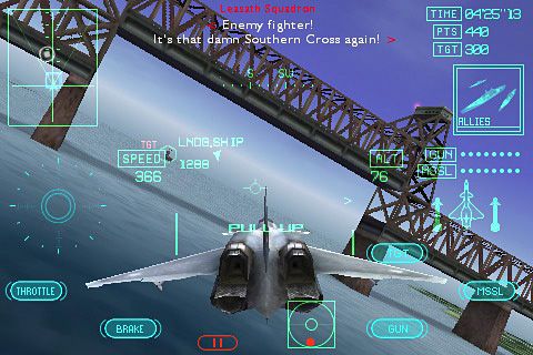 Gameplay screenshots of the Ace combat Xi: Skies of incursion for iPad, iPhone or iPod.