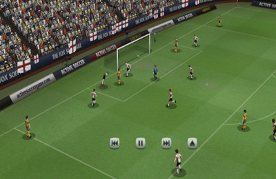 Gameplay screenshots of the Active Soccer for iPad, iPhone or iPod.