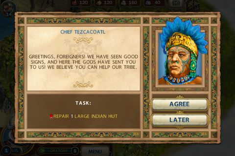 Gameplay screenshots of the Adelantado trilogy. Book one for iPad, iPhone or iPod.