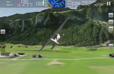 Gameplay screenshots of the Aerofly FS for iPad, iPhone or iPod.