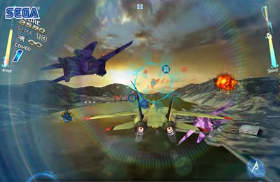 Gameplay screenshots of the After Burner Climax for iPad, iPhone or iPod.