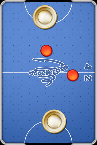 Gameplay screenshots of the Air hockey for iPad, iPhone or iPod.