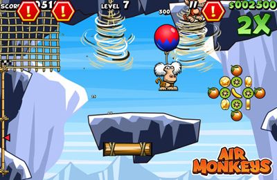 Gameplay screenshots of the Air Monkeys for iPad, iPhone or iPod.