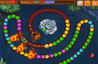 Gameplay screenshots of the Aladdin Zuma for iPad, iPhone or iPod.