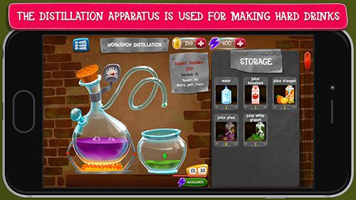 Gameplay screenshots of the Alcohol factory simulator for iPad, iPhone or iPod.
