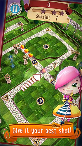 Gameplay screenshots of the Alice in Wonderland: Puzzle golf adventures for iPad, iPhone or iPod.