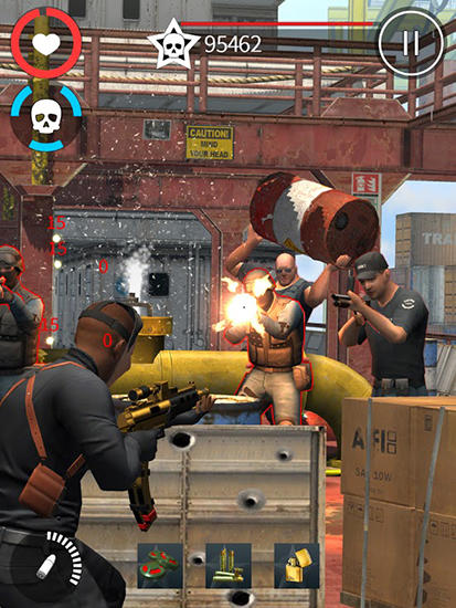 Gameplay screenshots of the All guns blazing for iPad, iPhone or iPod.