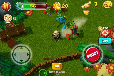 Gameplay screenshots of the Angry bear for iPad, iPhone or iPod.