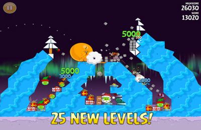 Gameplay screenshots of the Angry Birds Seasons: Winter Wonderham for iPad, iPhone or iPod.