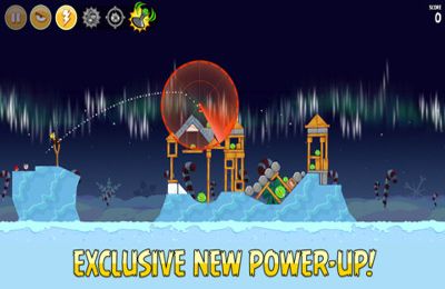 Gameplay screenshots of the Angry Birds Seasons: with power-ups for iPad, iPhone or iPod.