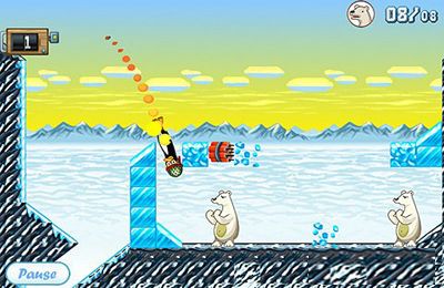 Gameplay screenshots of the Angry Penguin Catapult for iPad, iPhone or iPod.