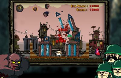 Gameplay screenshots of the Angry Zombie for iPad, iPhone or iPod.
