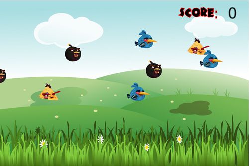 Gameplay screenshots of the Angry zombie birds for iPad, iPhone or iPod.