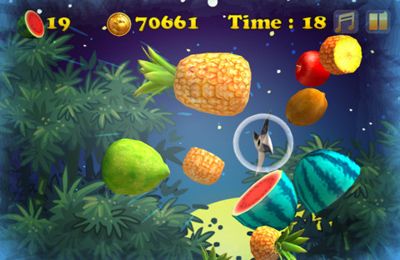 Gameplay screenshots of the Angry Zombie Ninja VS. Vegetables for iPad, iPhone or iPod.