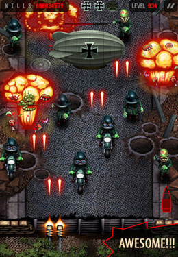 Gameplay screenshots of the Apocalypse Zombie Commando for iPad, iPhone or iPod.