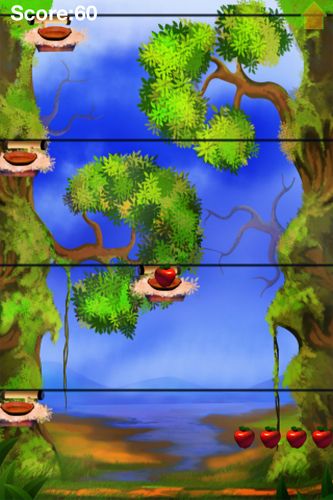 Gameplay screenshots of the Apple jump for iPad, iPhone or iPod.