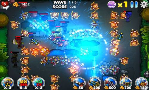 Gameplay screenshots of the Aquarius: Tower defence for iPad, iPhone or iPod.