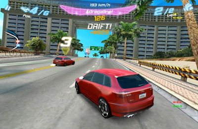 Gameplay screenshots of the Asphalt Audi RS 3 for iPad, iPhone or iPod.