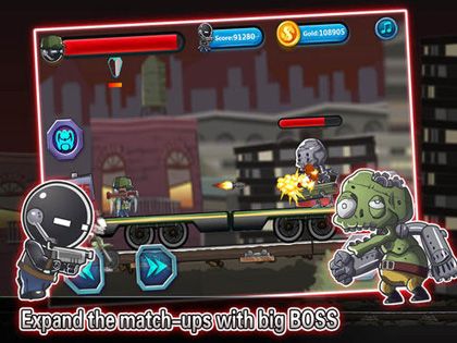 Gameplay screenshots of the Attack! Kill all Zombies for iPad, iPhone or iPod.