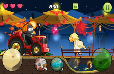 Gameplay screenshots of the Audio Ninja for iPad, iPhone or iPod.