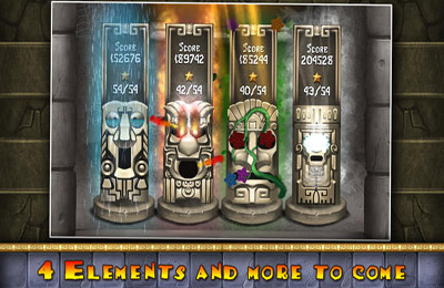 Gameplay screenshots of the Aztec Puzzle for iPad, iPhone or iPod.