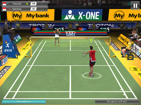 Gameplay screenshots of the Badminton: Jump Smash for iPad, iPhone or iPod.