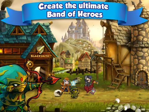 Gameplay screenshots of the Band of Heroes: Battle for Kingdoms for iPad, iPhone or iPod.