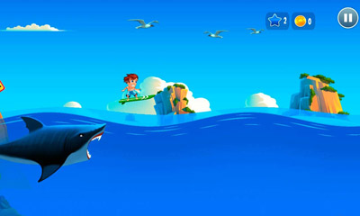 Gameplay screenshots of the Banzai Surfer for iPad, iPhone or iPod.