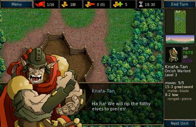 Gameplay screenshots of the Battle for Wesnoth: The Dark Hordes for iPad, iPhone or iPod.