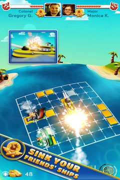 Gameplay screenshots of the Battle Friends at Sea PREMIUM for iPad, iPhone or iPod.