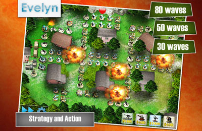 Gameplay screenshots of the Battleground Defense for iPad, iPhone or iPod.