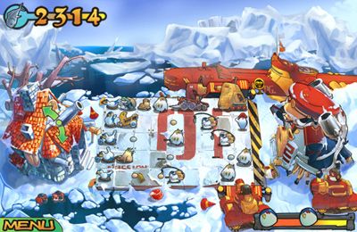 Gameplay screenshots of the Bear vs Penguins for iPad, iPhone or iPod.