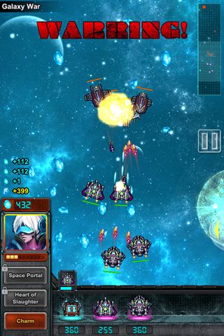 Gameplay screenshots of the Black wings 2: Galaxy for iPad, iPhone or iPod.