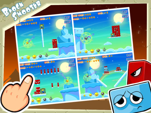 Gameplay screenshots of the Block Shooter for iPad, iPhone or iPod.