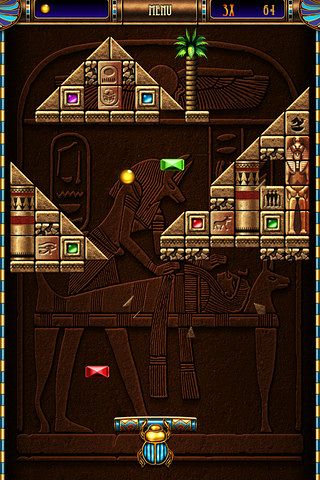 Gameplay screenshots of the Blocks of pyramid breaker for iPad, iPhone or iPod.