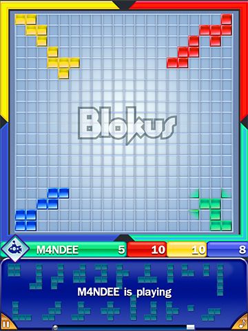 Gameplay screenshots of the Blokus for iPad, iPhone or iPod.