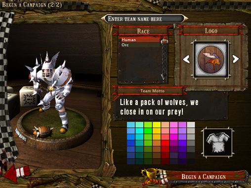 Gameplay screenshots of the Blood bowl for iPad, iPhone or iPod.