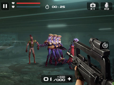 Gameplay screenshots of the Blood zombies for iPad, iPhone or iPod.